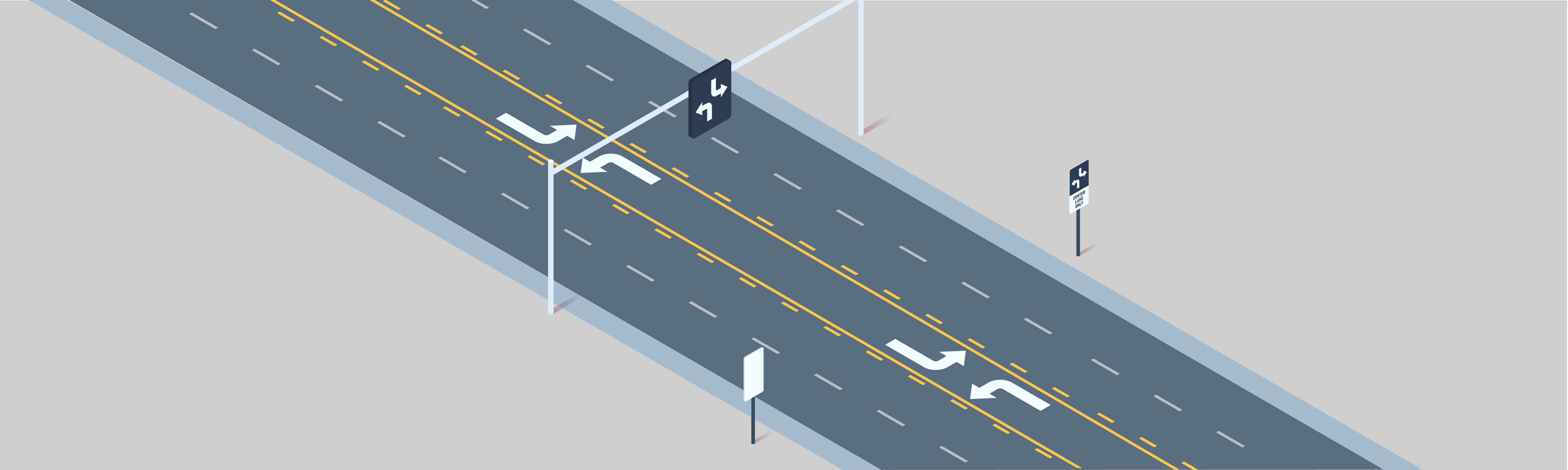 Changing directions - How should you use a two-way left-turn lane?